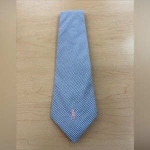 Polo by Ralph Lauren Blue and White Checkered Tie